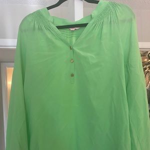 Lime Green Elsa Silk Top
